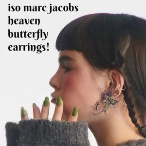 iso marc jacobs goth butterfly earrings!